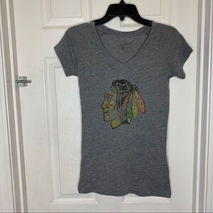 Chicago Blackhawks Hockey Distressed Faded Tee